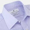 View 2 of product Blue and White Fine Bengal Stripe Sea Island Quality Cotton Shirt with T&A Collar and Double Cuffs