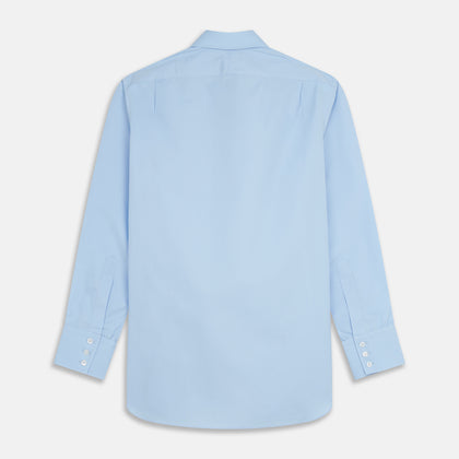 Pale Blue Organic Cotton Regular Fit Mayfair Shirt Image 4