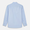 View 5 of product Tailored Fit Blue Cotton Shirt with Kent Collar and 3-Button Cuffs