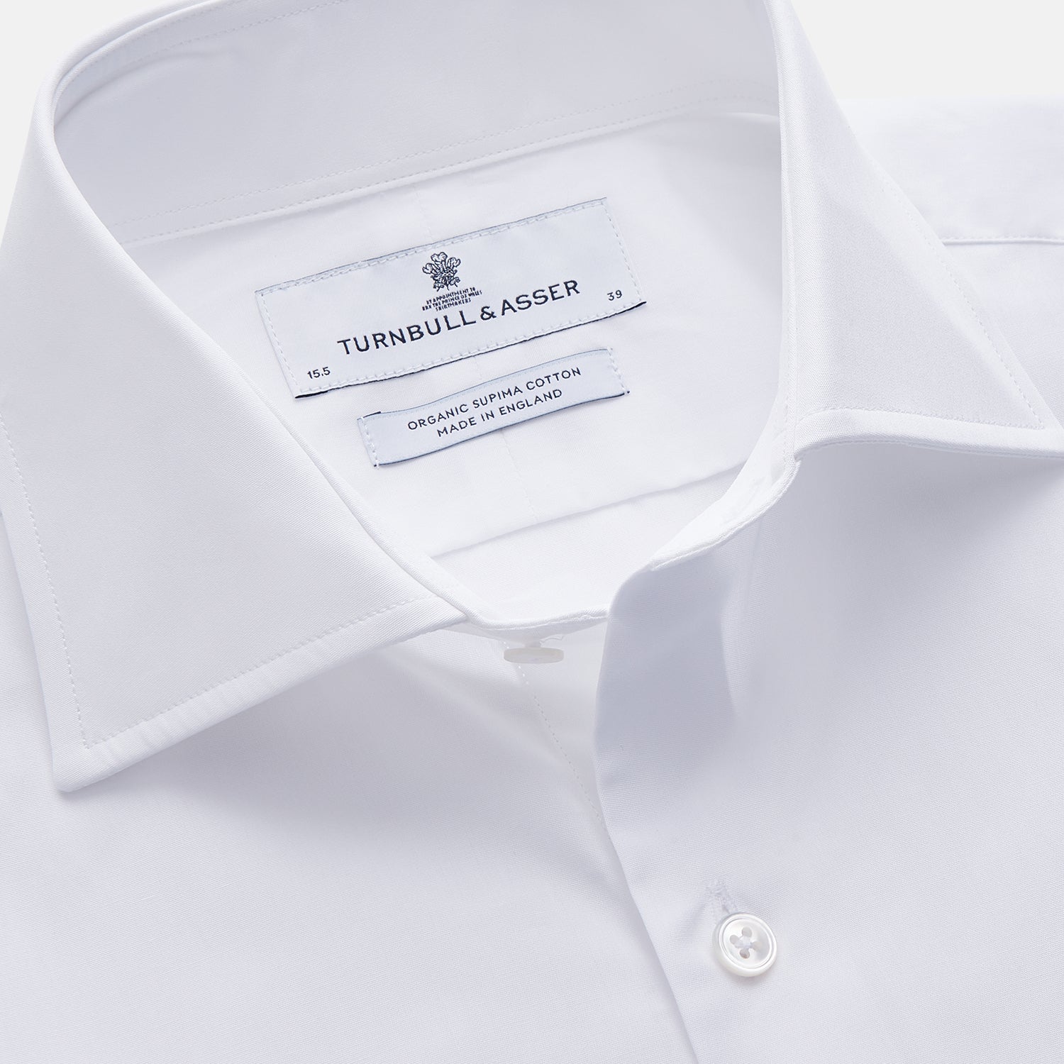White Organic Cotton Tailored Fit Edward Shirt | Turnbull & Asser