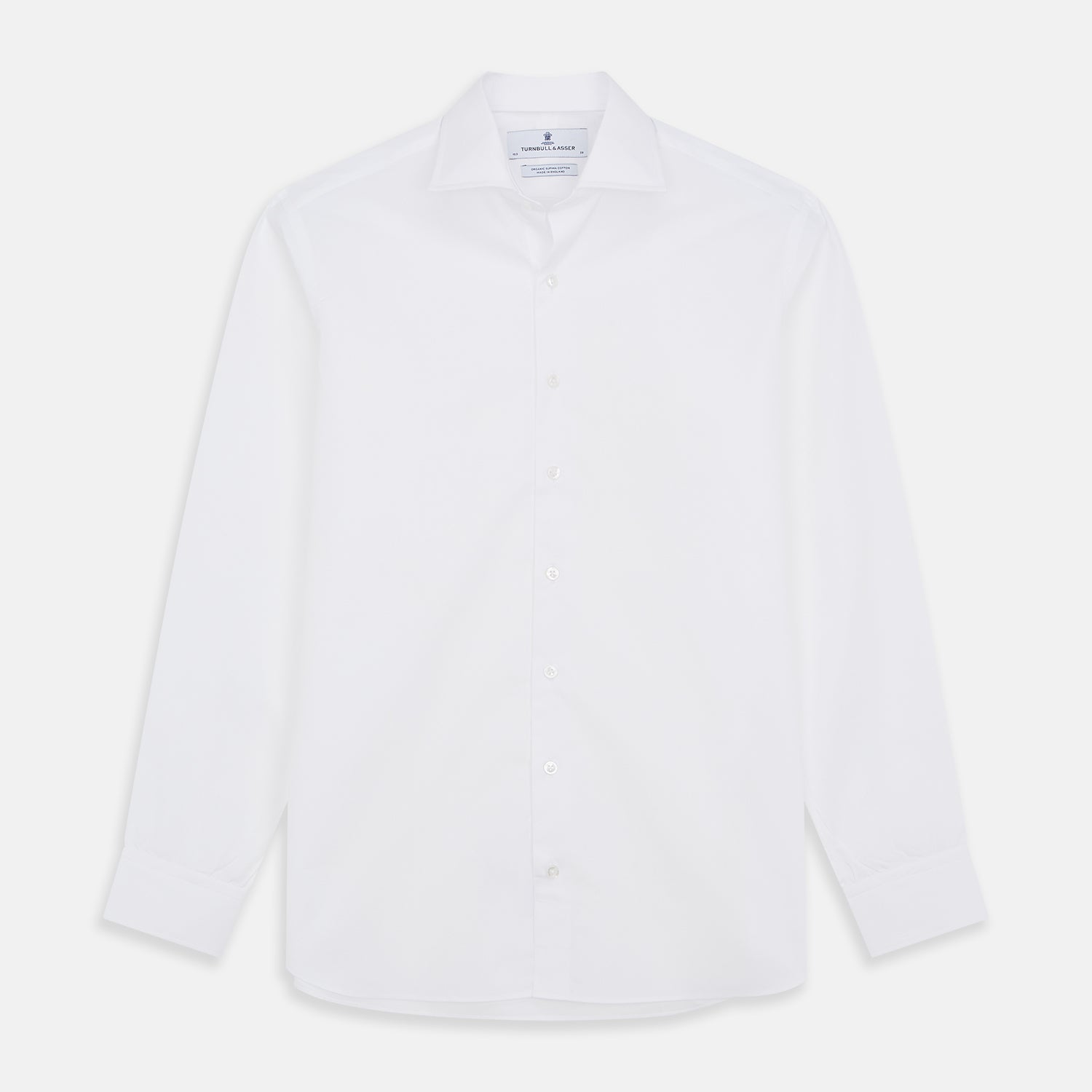 White Organic Cotton Tailored Fit Edward Shirt | Turnbull & Asser