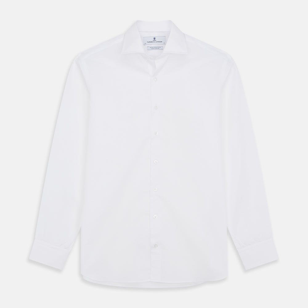 White Organic Cotton Tailored Fit Edward Shirt | Turnbull & Asser