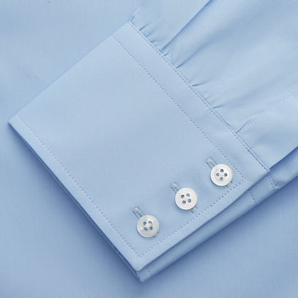 Pale Blue Organic Cotton Tailored Fit Hove Shirt Image 2