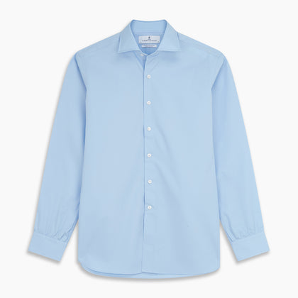 Pale Blue Organic Cotton Tailored Fit Hove Shirt Image 5