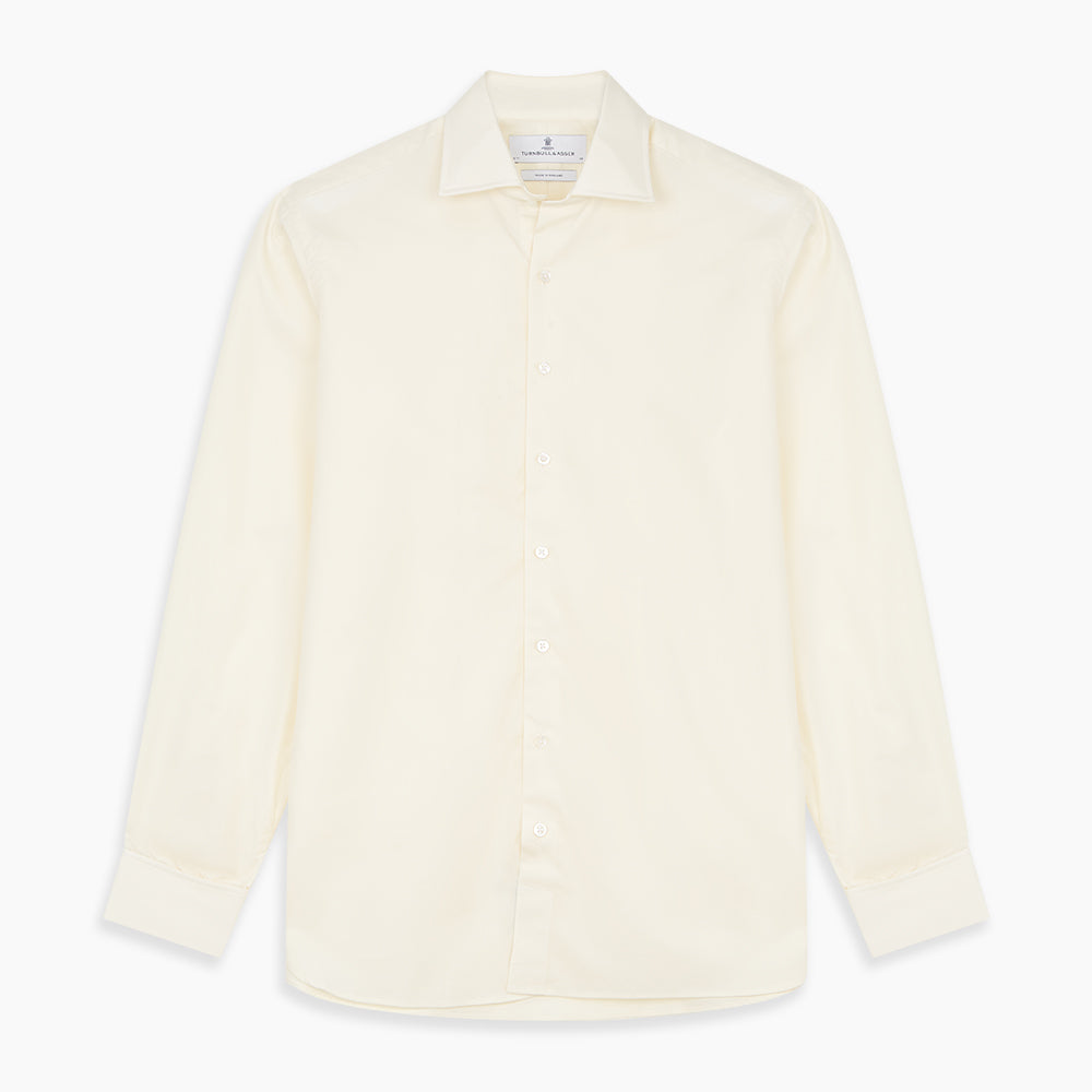 Tailored Fit Cream Cotton Shirt | Turnbull & Asser