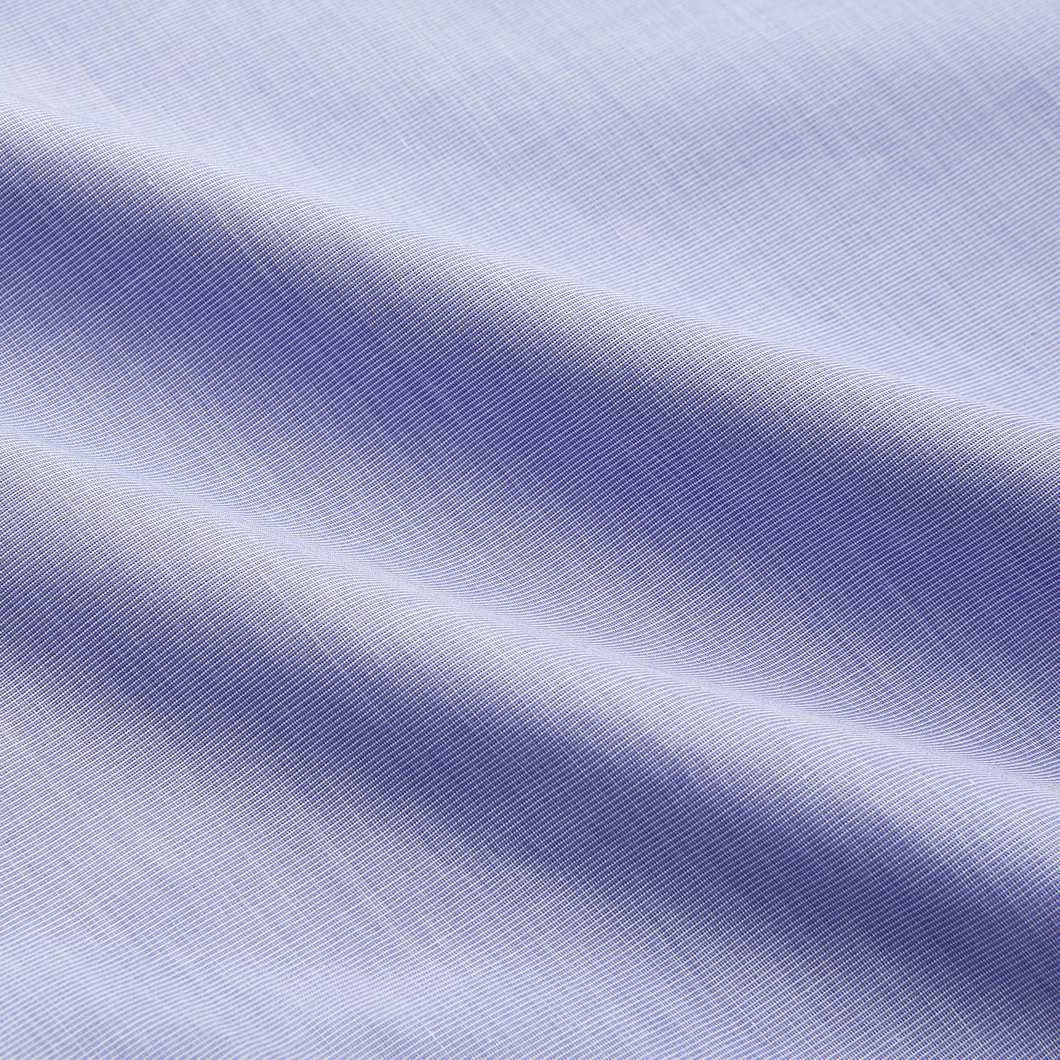 View 4 of product Tailored Fit Blue End-on-End Cotton Shirt with Kent Collar and Double Cuffs
