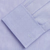 View 3 of product Tailored Fit Blue End-on-End Cotton Shirt with Kent Collar and Double Cuffs
