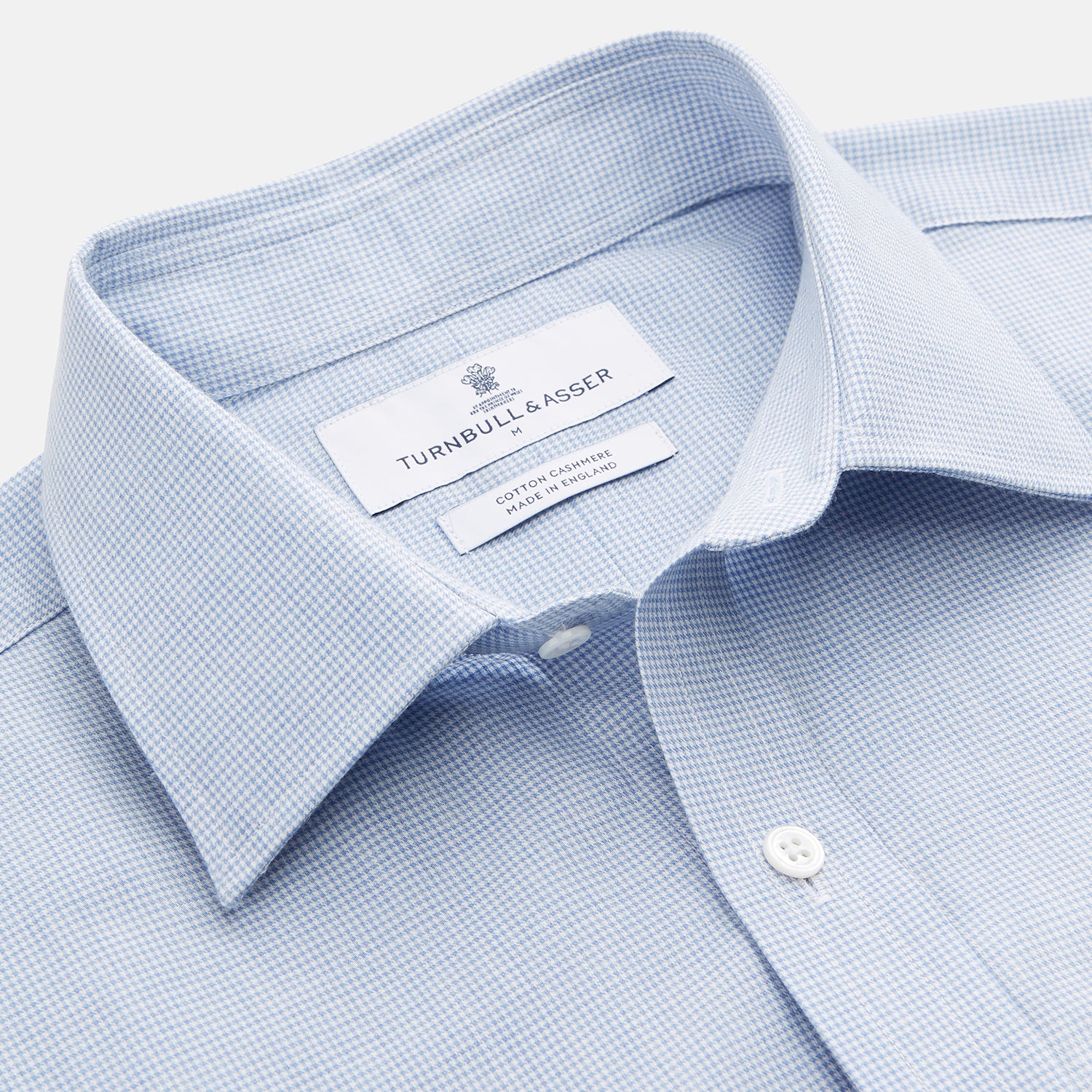 View 2 of product Blue Weekend Fit Cotton-Cashmere Finch Shirt With Derby Collar And Chest Pocket