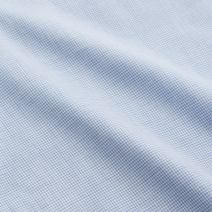 Blue Weekend Fit Cotton-Cashmere Finch Shirt With Derby Collar And Chest Pocket Image 3