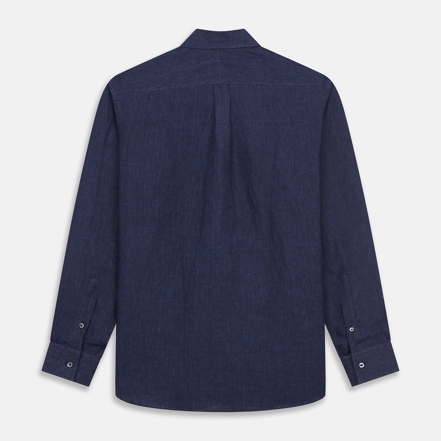 View 5 of product Navy Weekend Fit Linen Finch Shirt With Derby Collar And Chest Pocket