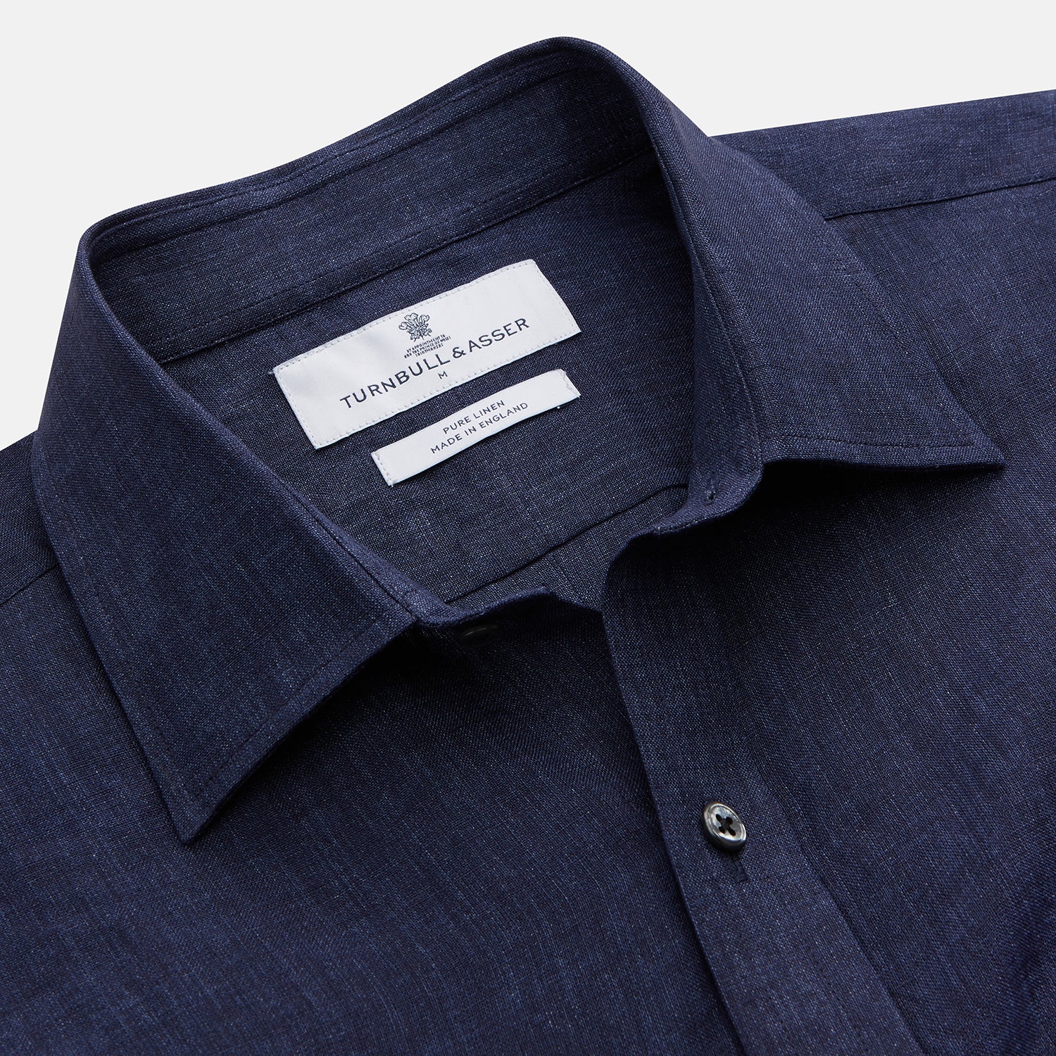 View 2 of product Navy Weekend Fit Linen Finch Shirt With Derby Collar And Chest Pocket
