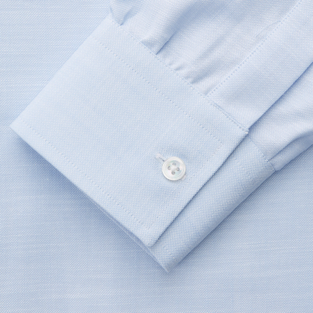 Plain Blue Weekend Fit Chambray Finch Shirt With Derby Collar And Chest Pocket