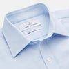 View 2 of product Plain Blue Weekend Fit Chambray Finch Shirt With Derby Collar And Chest Pocket