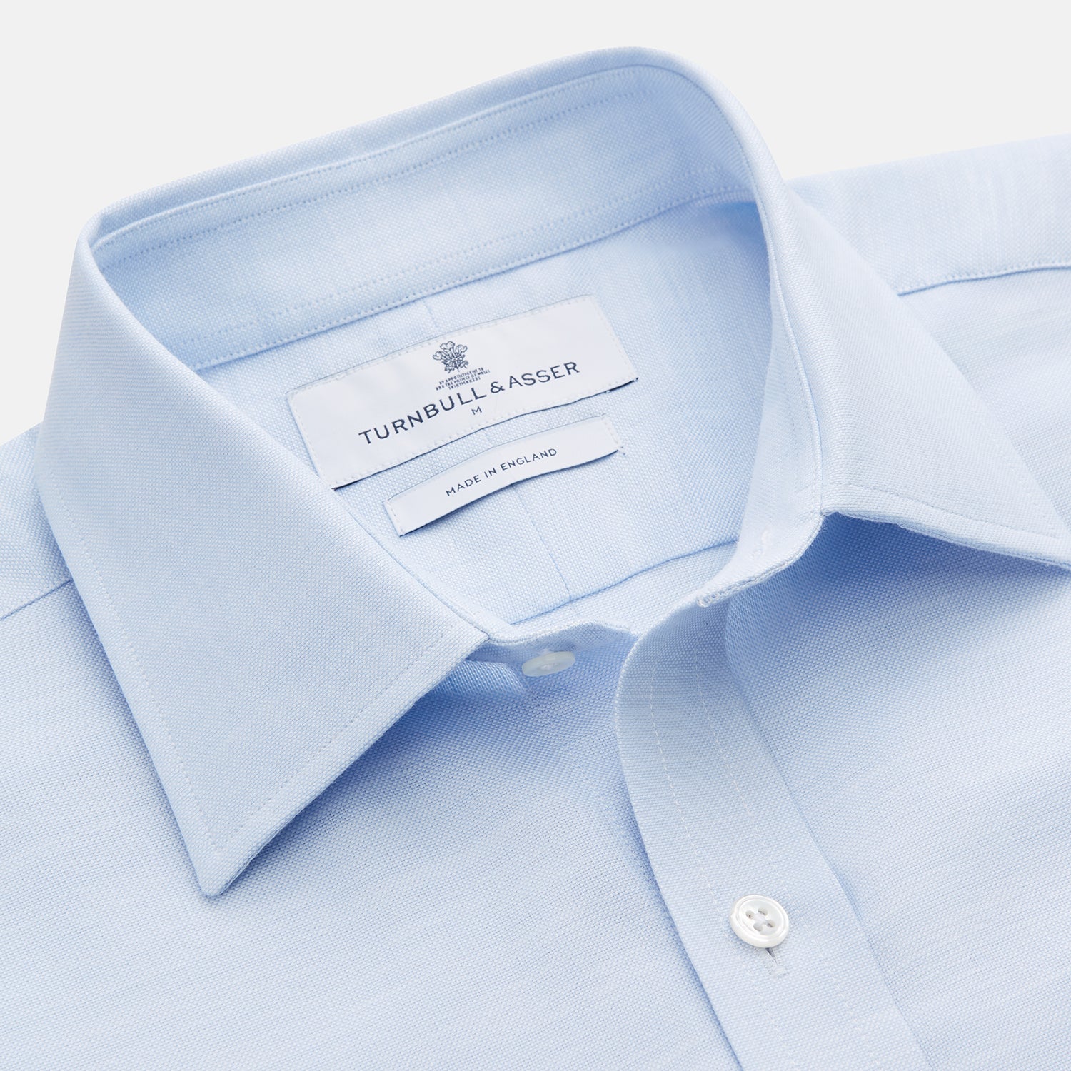 View 2 of product Plain Blue Weekend Fit Chambray Finch Shirt With Derby Collar And Chest Pocket