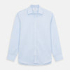 View 1 of product Plain Blue Weekend Fit Chambray Finch Shirt With Derby Collar And Chest Pocket
