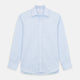 Plain Blue Weekend Fit Chambray Finch Shirt With Derby Collar And Chest Pocket
