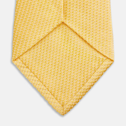 Yellow Lace Silk Tie Image 3