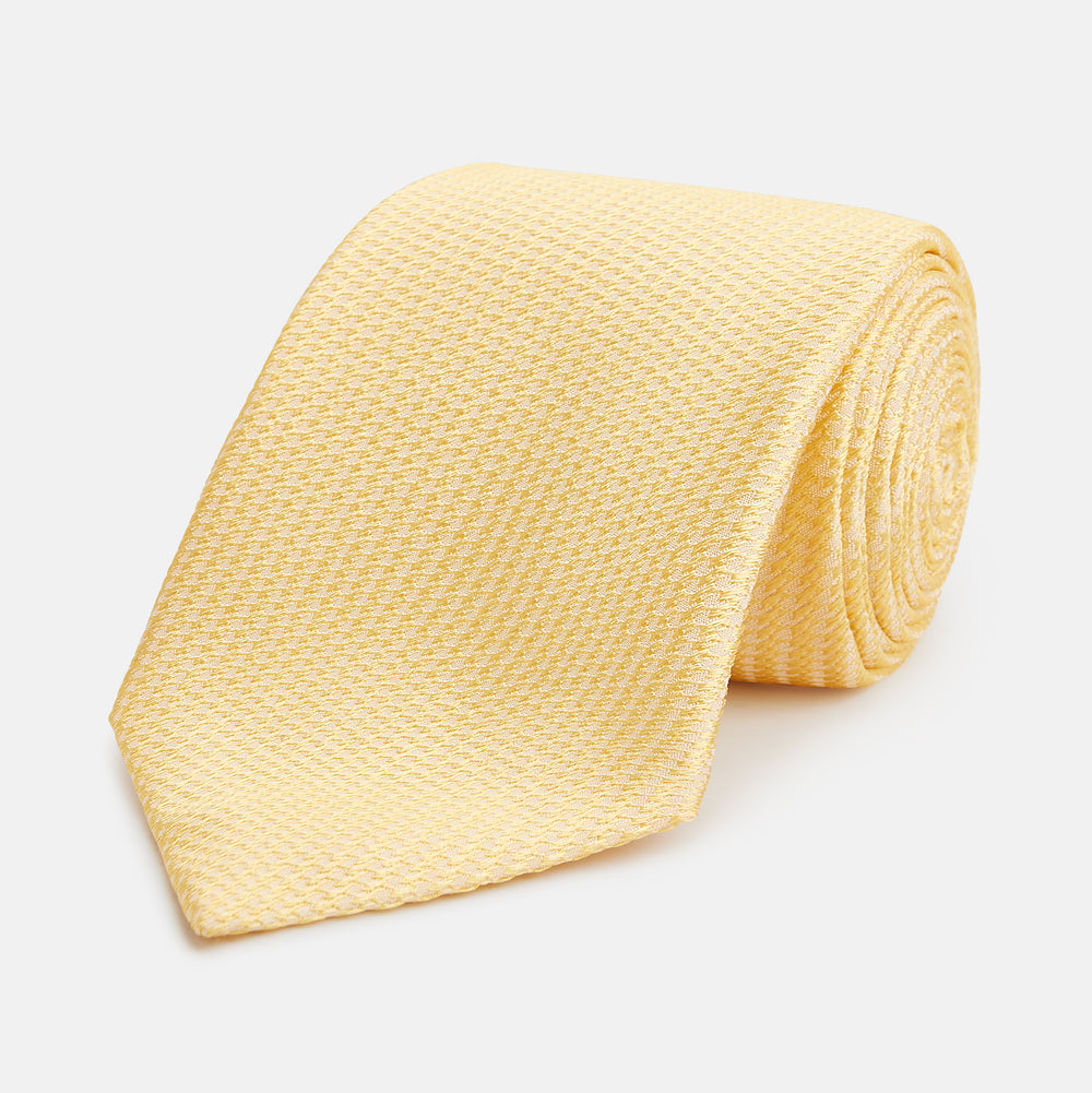 Yellow Lace Silk Tie
