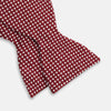 View 3 of product Burgundy and White Diamond Silk Bow Tie