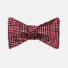 View 1 of product Burgundy and White Diamond Silk Bow Tie