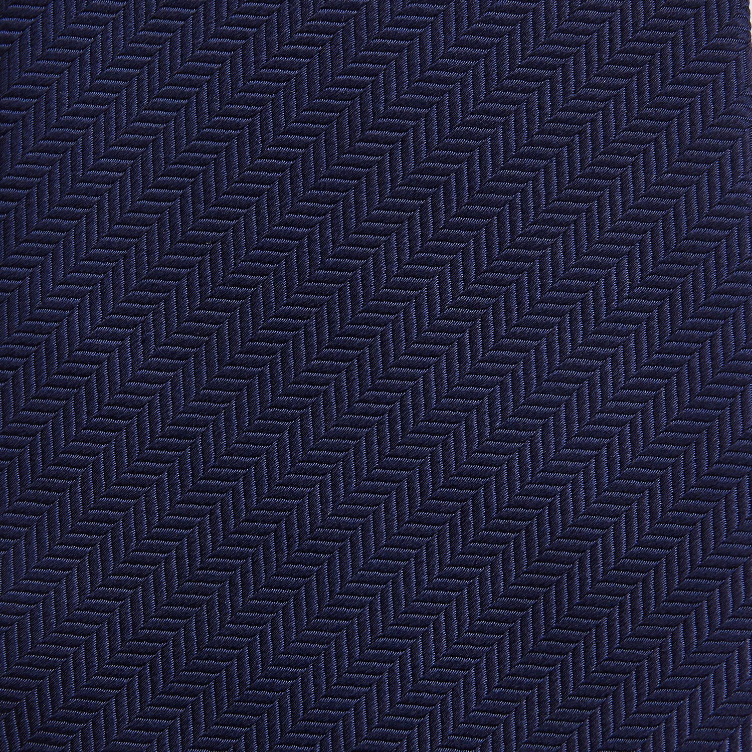 View 3 of product Long Navy Herringbone Silk Tie