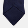 View 4 of product Long Navy Herringbone Silk Tie