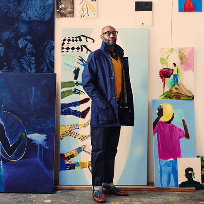 Navy Dry-Waxed Cotton Field Jacket Image 1