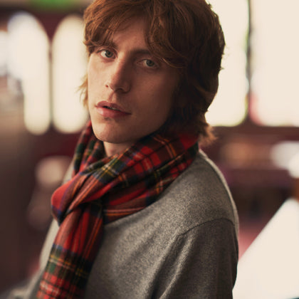 Royal Stewart Tartan Cashmere Scarf Image 1