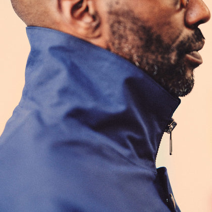 Navy Dry-Waxed Cotton Field Jacket Image 2