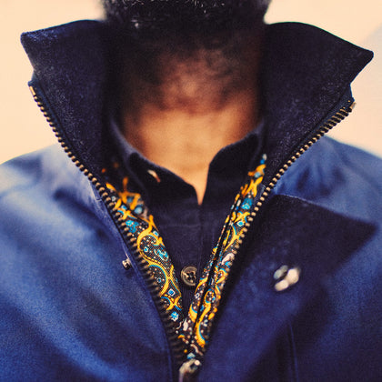 Navy Dry-Waxed Cotton Field Jacket Image 3