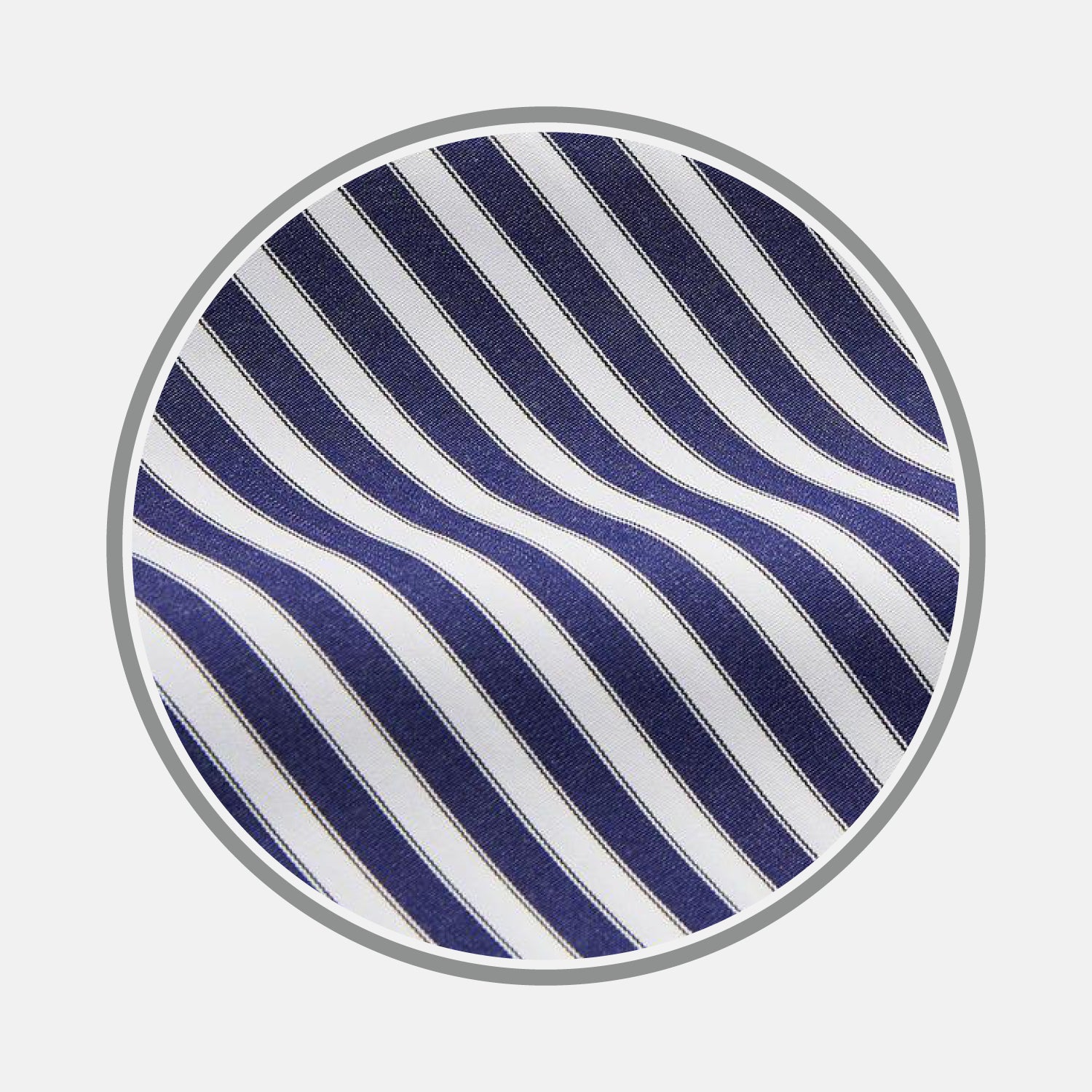 Navy & White Stripe Cotton fabric