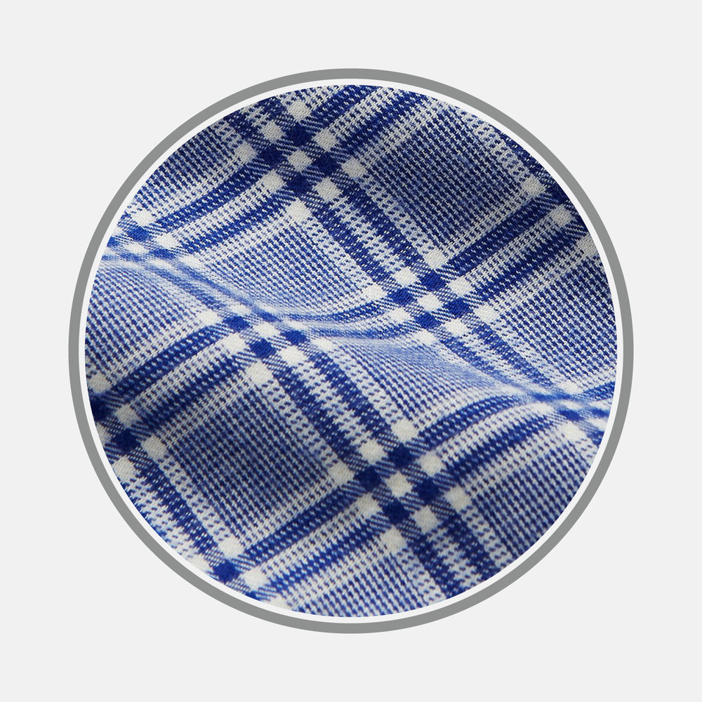 Blue Check Cotton Fabric