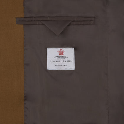 Tobacco Plainweave Cashmere Jacket Image 3
