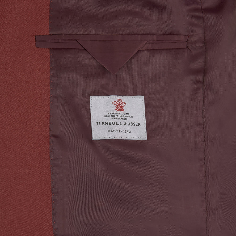 Rust Lightweight Wool, Silk and Linen Jacket