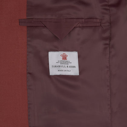 Rust Lightweight Wool, Silk and Linen Jacket Image 1