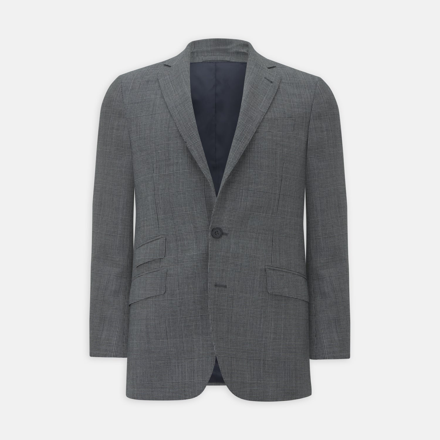 View 1 of product Grey Prince of Wales Check Wool Hopsack Jacket