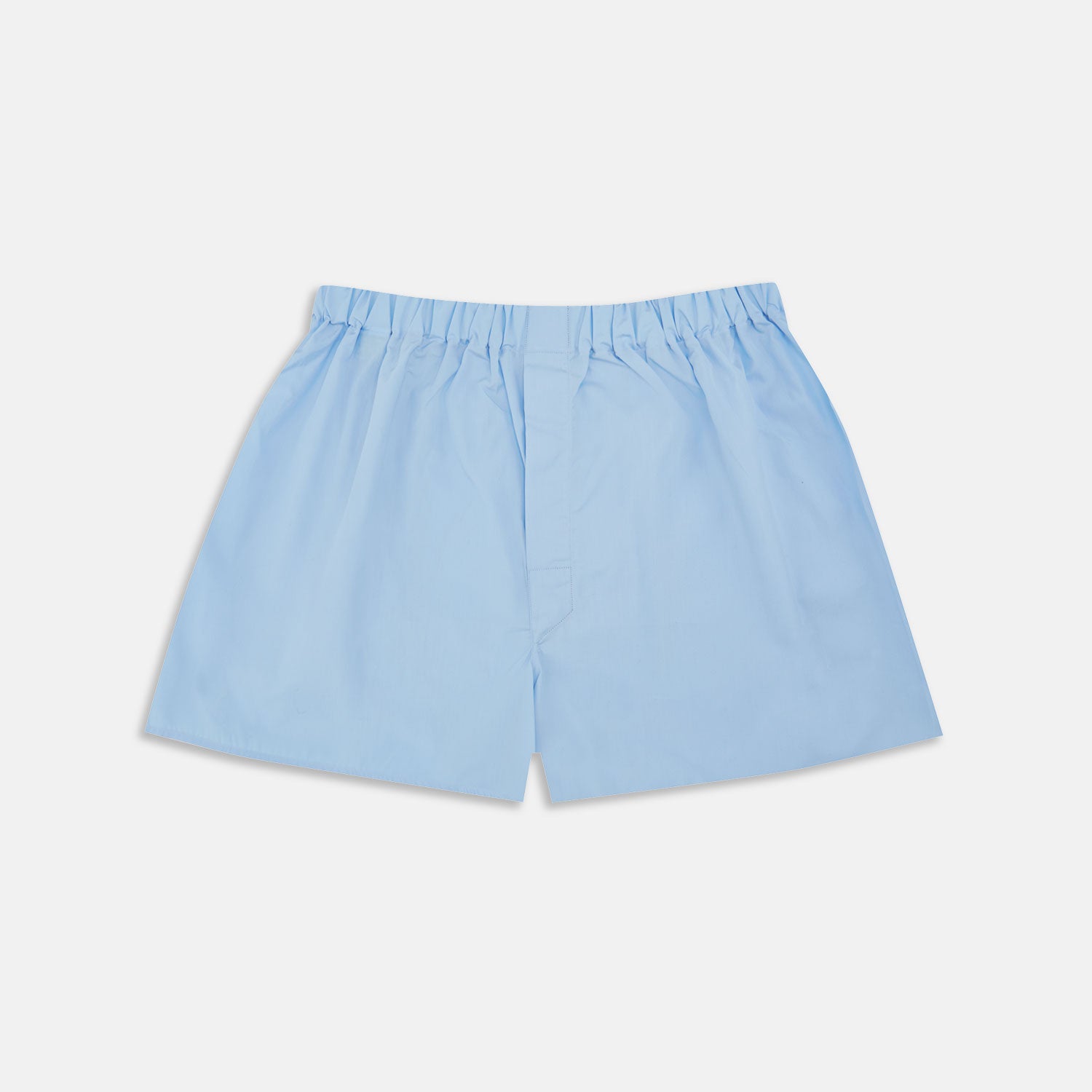 View 1 of product Plain Light Blue Cotton Boxer Shorts