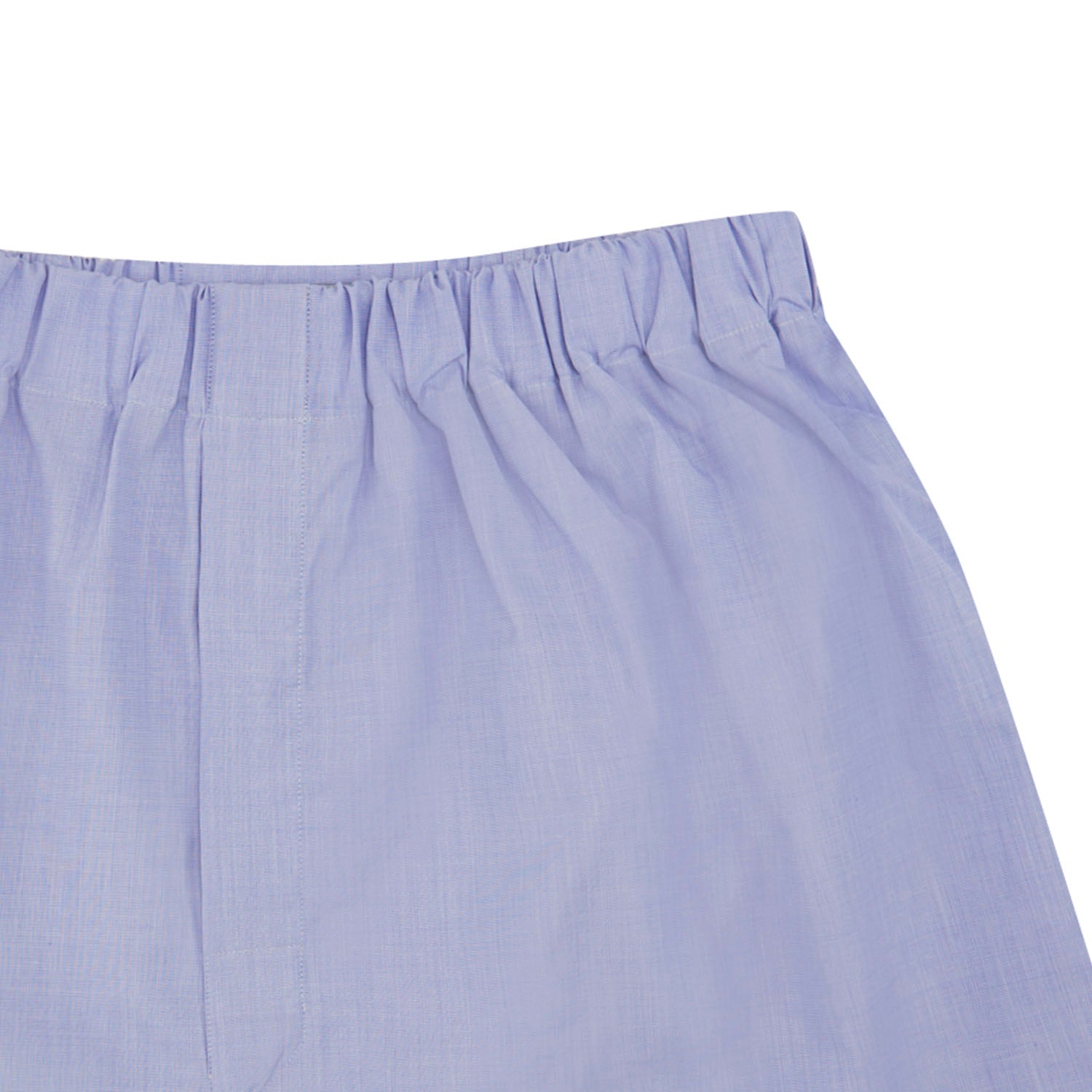 View 2 of product Blue End-On-End Cotton Boxer Shorts