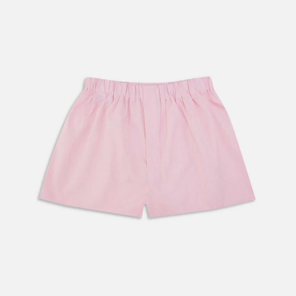 Pink End-On-End Cotton Boxer Shorts