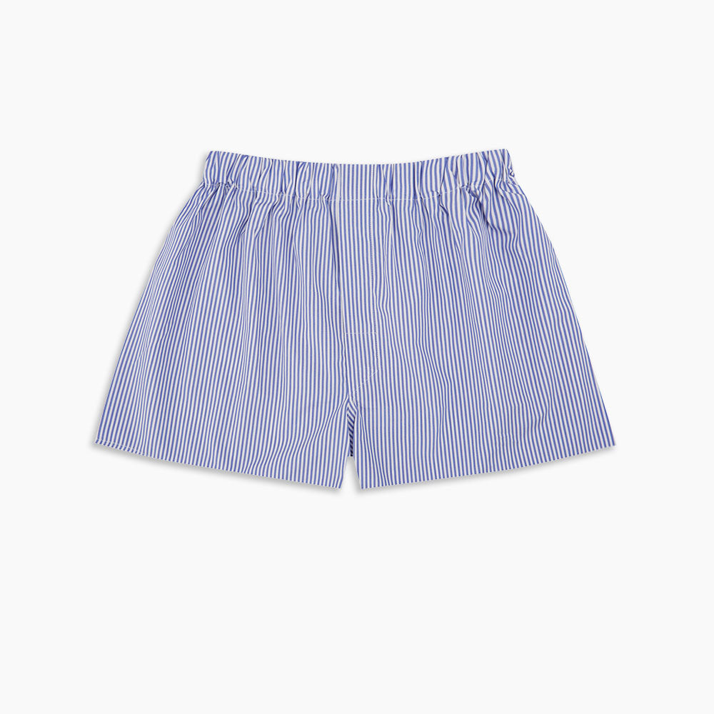 Blue Bengal Stripe Cotton Boxer Shorts | Turnbull & Asser