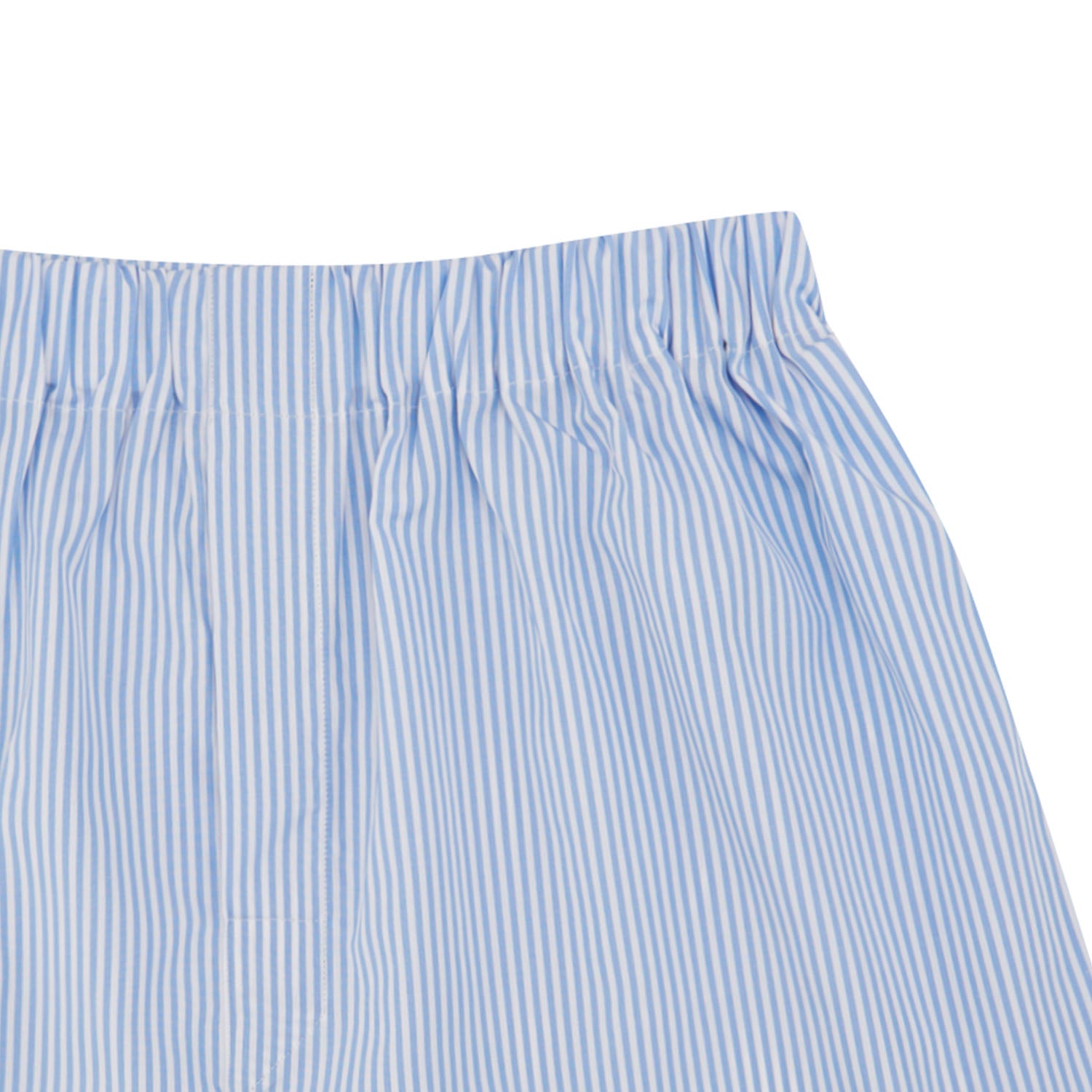 Light Blue Bengal Stripe Cotton Boxer Shorts | Turnbull & Asser