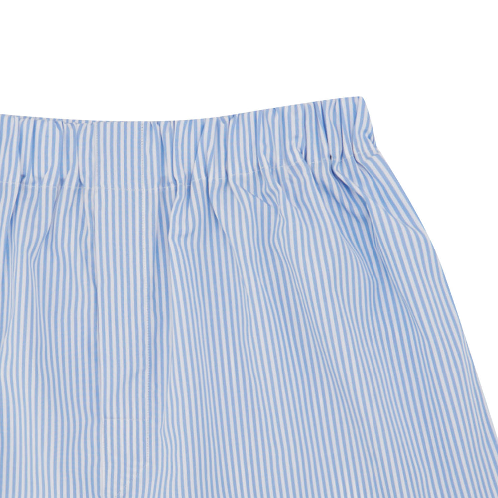 Light Blue Bengal Stripe Cotton Boxer Shorts