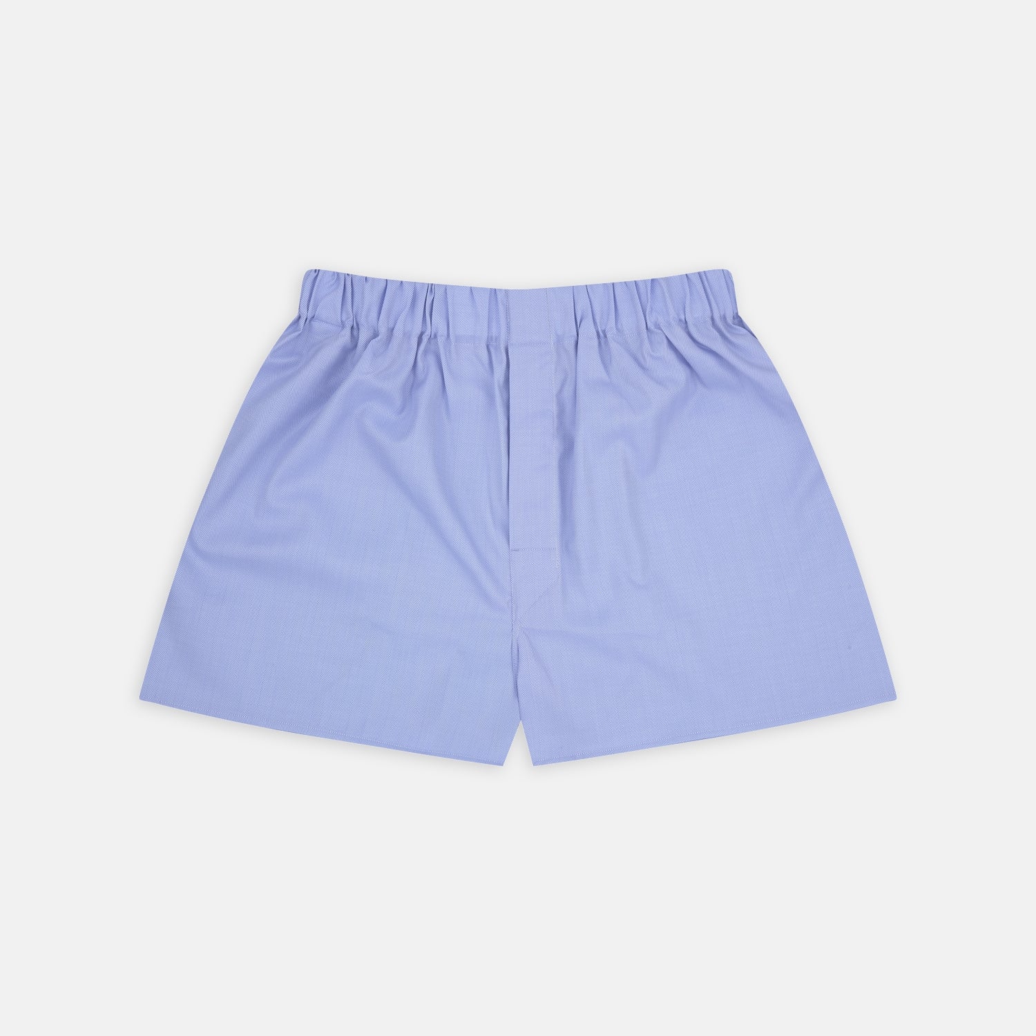 View 1 of product Blue Herringbone Sea Island Quality Cotton Boxer Shorts