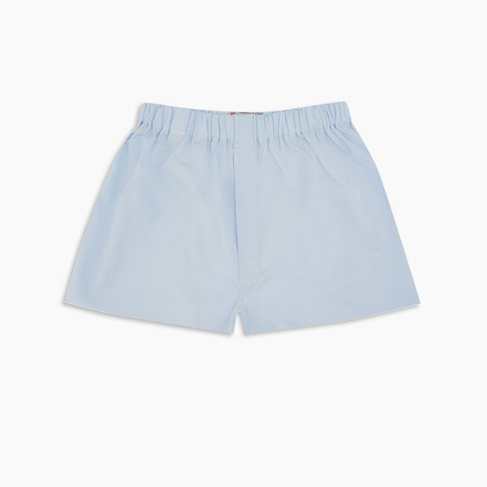 Light Blue Sea Island Quality Cotton Boxer Shorts Image 2
