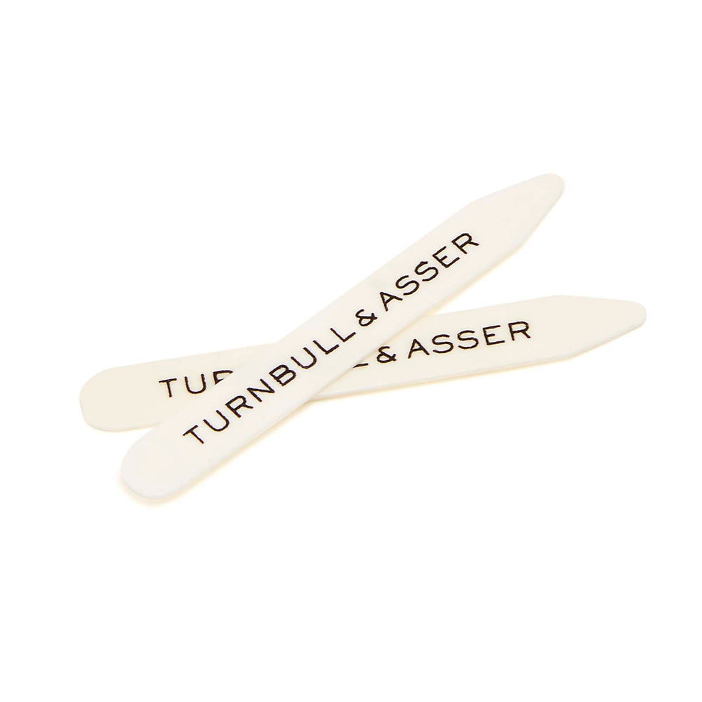 Bone Collar Stays in Black Leather Lined Red Suede Tray