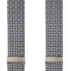 View 2 of product Silver and Charcoal Geometric Adjustable Silk Braces