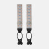 View 1 of product Dove Grey Floral Silk and Linen Adjustable Silk Braces