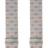 View 2 of product Dove Grey Floral Silk and Linen Adjustable Silk Braces