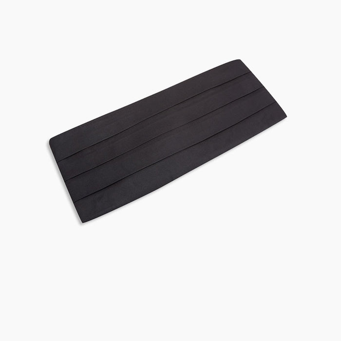 Black Barathea Cummerbund Image 2