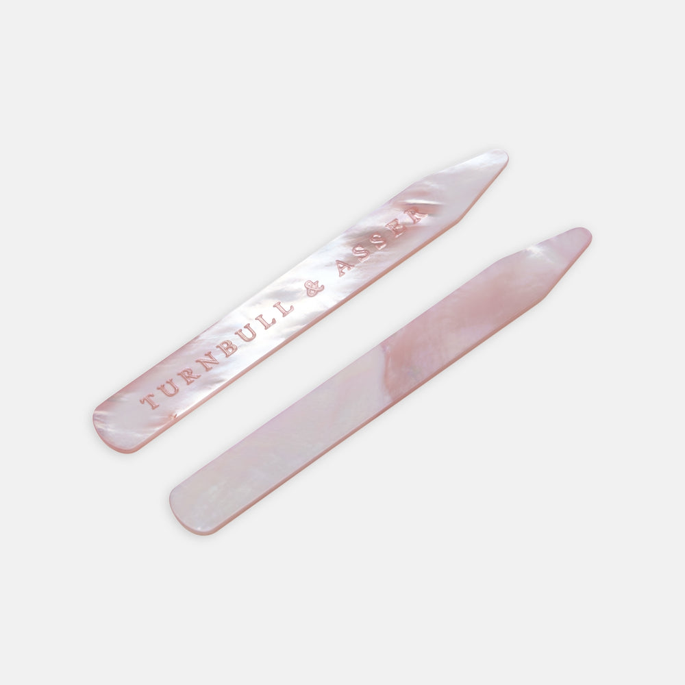 Pink Mother-of-Pearl Collar Stays